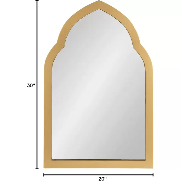 imageKate and Laurel Eileen Framed Arch Mirror 20quot x 30quot Gold Modern Arched Bathroom Vanity MirrorGold
