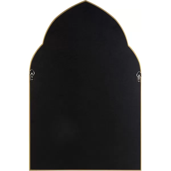 imageKate and Laurel Eileen Framed Arch Mirror 20quot x 30quot Gold Modern Arched Bathroom Vanity MirrorGold