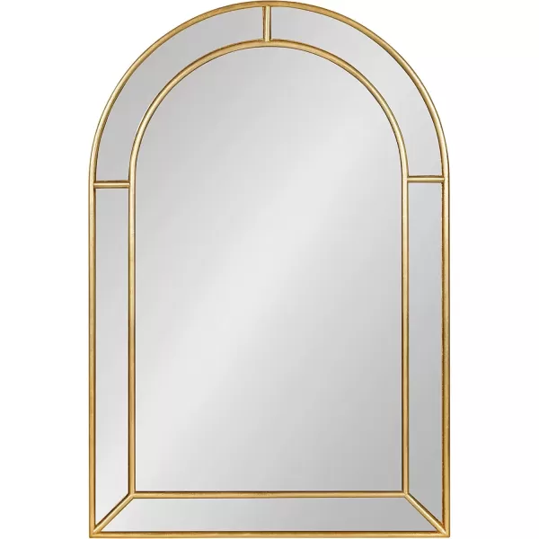 imageKate and Laurel Fairbrook Transitional Arched Wall Mirror 20 x 30 Gold Sophisticated Glam Mirror Decor for Wall