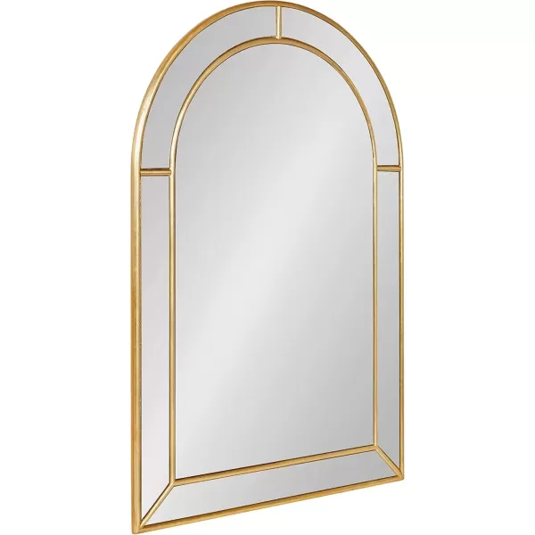 imageKate and Laurel Fairbrook Transitional Arched Wall Mirror 20 x 30 Gold Sophisticated Glam Mirror Decor for Wall