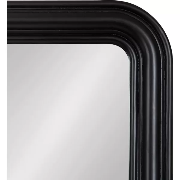 imageKate and Laurel Kinsman Traditional Rounded Arched Wall Mirror 26 x 36 Gold Decorative Contemporary Tall Wood Mirror with Radius Corners for Vertical or Horizontal DisplayBlack