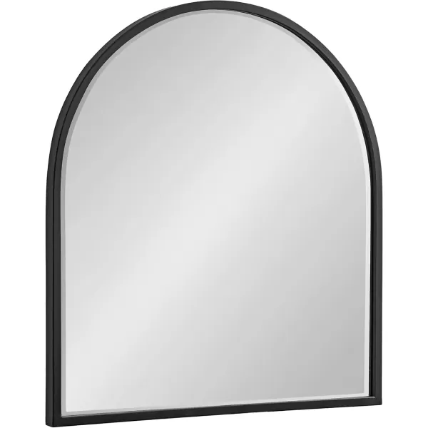 imageKate and Laurel McLean Modern Arched Metal Framed Wall Mirror 32 x 36 Black Minimal Decorative Mirror with Rounded Arch Shape for Stunning Wall Home DecorBlack