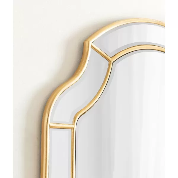 imageKate and Laurel Pinchot Glam Arched Wall Mirror 24 x 32 Gold Sophisticated Scalloped Arch Mirror for Wall Decor with Overlay and Dimensional DesignGold