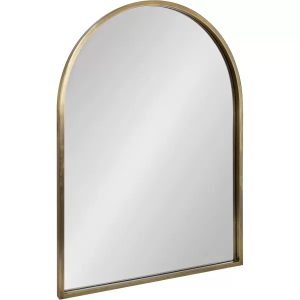 imageKate and Laurel Rowla Modern Arched Wall Mirror 24 x 32 Gold Decorative Glam Arch Mirror with Luxurious Polished Antique Brass Finish and Versatile StylingGold