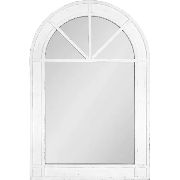 imageKate and Laurel Stonebridge Rustic Arch Mirror 24quot x 36quot White Chic Coastal InspirationWhite