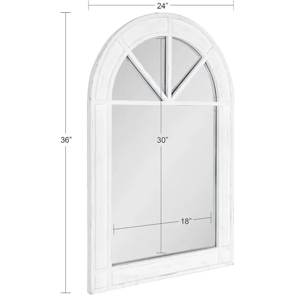 imageKate and Laurel Stonebridge Rustic Arch Mirror 24quot x 36quot White Chic Coastal InspirationWhite