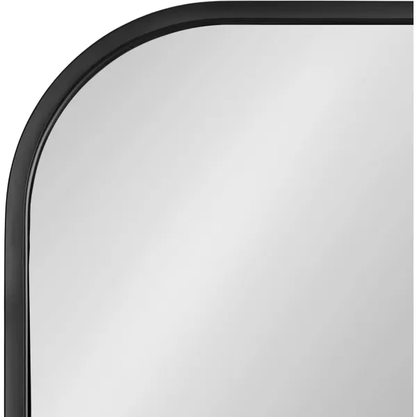 imageKate and Laurel Valenti Contemporary Metal Wide Arched Wall Mirror 28 x 30 Black Sophisticated Modern Transitional Round Arch Mirror with Narrow FrameBlack