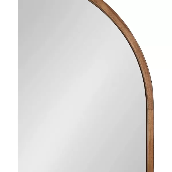 imageKate and Laurel Valenti Farmhouse Arched Wall Mirror 24 x 32 Rustic Brown Sophisticated Modern Mirror for Wall Decor