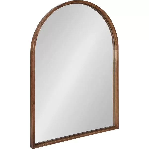 imageKate and Laurel Valenti Farmhouse Arched Wall Mirror 24 x 32 Rustic Brown Sophisticated Modern Mirror for Wall Decor