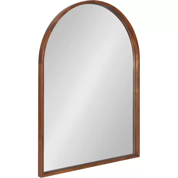 imageKate and Laurel Valenti Midcentury Arched Wall Mirror 16 x 47 Walnut Brown Transitional Mirror for Wall Decor