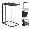 imageKate and Laurel Lockhardt Metal Minimal CTable for Bedroom or Living Room Black 19 x 13 x 27 Modern Narrow Side Table for Small Spaces and Bedroom Accent PieceBlack