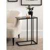imageKate and Laurel Lockhardt Metal Minimal CTable for Bedroom or Living Room Black 19 x 13 x 27 Modern Narrow Side Table for Small Spaces and Bedroom Accent PieceBlack
