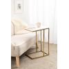 imageKate and Laurel Lockhardt Metal Minimal CTable for Bedroom or Living Room Black 19 x 13 x 27 Modern Narrow Side Table for Small Spaces and Bedroom Accent PieceWhiteGold
