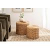 imageKate and Laurel Halm Modern Woven Rattan Round Storage Side Tables Set of 2 20 x 17 and 16 x 14 Natural Rattan LiftTop End Tables for Use as Hidden Storage Baskets or Small Ottoman Tables