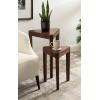 imageKate and Laurel Talcott Midcentury Nesting Tables Set of 2 Walnut Brown Decorative Modern End Tables for Storage and Display