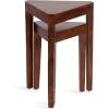 imageKate and Laurel Talcott Midcentury Nesting Tables Set of 2 Walnut Brown Decorative Modern End Tables for Storage and Display