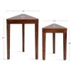 imageKate and Laurel Talcott Midcentury Nesting Tables Set of 2 Walnut Brown Decorative Modern End Tables for Storage and Display