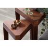 imageKate and Laurel Talcott Midcentury Nesting Tables Set of 2 Walnut Brown Decorative Modern End Tables for Storage and Display