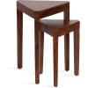 imageKate and Laurel Talcott Midcentury Nesting Tables Set of 2 Walnut Brown Decorative Modern End Tables for Storage and Display