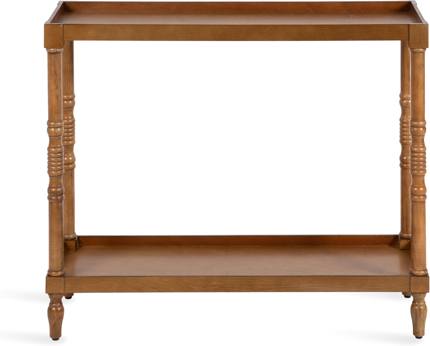imageKate and Laurel Bellport Farmhouse Rectangle Console Table 34 x 12 x 30 Rustic Brown Vintage Inspired Rectangular Entryway Table for Use as Entry Storage and Display