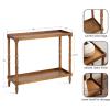 imageKate and Laurel Bellport Farmhouse Rectangle Console Table 34 x 12 x 30 Rustic Brown Vintage Inspired Rectangular Entryway Table for Use as Entry Storage and Display