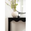 imageKate and Laurel Maida Modern Rectangle Wooden Wavy Console Table 32 x 12 x 30 White Transitional Decorative Entryway Table with Wavy Apron for Entry Decor OptionBlack