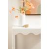 imageKate and Laurel Maida Modern Rectangle Wooden Wavy Console Table 32 x 12 x 30 White Transitional Decorative Entryway Table with Wavy Apron for Entry Decor OptionWhite
