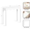 imageKate and Laurel Maida Modern Rectangle Wooden Wavy Console Table 32 x 12 x 30 White Transitional Decorative Entryway Table with Wavy Apron for Entry Decor OptionWhite