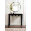 imageKate and Laurel Maida Modern Rectangle Wooden Wavy Console Table 32 x 12 x 30 White Transitional Decorative Entryway Table with Wavy Apron for Entry Decor OptionBlack