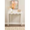 imageKate and Laurel Maida Modern Rectangle Wooden Wavy Console Table 32 x 12 x 30 White Transitional Decorative Entryway Table with Wavy Apron for Entry Decor OptionWhite