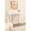 imageKate and Laurel Maida Modern Rectangle Wooden Wavy Console Table 32 x 12 x 30 White Transitional Decorative Entryway Table with Wavy Apron for Entry Decor OptionWhite