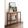 imageKate and Laurel Talcott Modern Rectangle Wood Console Table 36 x 14 x 33 Natural Wood Transitional Decorative TwoTier Entryway Table for Use as a Behind Couch Table or a Bedroom AccentWalnut Brown