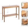 imageKate and Laurel Talcott Modern Rectangle Wood Console Table 36 x 14 x 33 Natural Wood Transitional Decorative TwoTier Entryway Table for Use as a Behind Couch Table or a Bedroom AccentNatural
