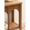 imageKate and Laurel Ulla Modern Tiered Rectangle Console Table 36 x 13 x 30 Black Transitional TwoTier Wood Arched Entryway Table with Storage for Behind Couch Home Decor OptionRustic Brown