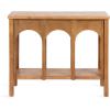 imageKate and Laurel Ulla Modern Tiered Rectangle Console Table 36 x 13 x 30 Black Transitional TwoTier Wood Arched Entryway Table with Storage for Behind Couch Home Decor OptionRustic Brown