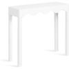 imageKate and Laurel Maida Modern Rectangle Wooden Wavy Console Table 32 x 12 x 30 White Transitional Decorative Entryway Table with Wavy Apron for Entry Decor OptionWhite