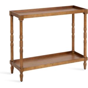 imageKate and Laurel Bellport Farmhouse Rectangle Console Table 34 x 12 x 30 Rustic Brown Vintage Inspired Rectangular Entryway Table for Use as Entry Storage and Display