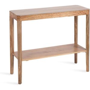 imageKate and Laurel Talcott Modern Rectangle Wood Console Table 36 x 14 x 33 Natural Wood Transitional Decorative TwoTier Entryway Table for Use as a Behind Couch Table or a Bedroom AccentNatural