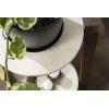 imageKate and Laurel Moxley Transitional Round Tiered Side Table with Natural Marble and Solid Mango Wood Tabletops for Living Room Decor 11x11x25 Walnut BrownGoldWalnut Brown