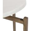 imageKate and Laurel Moxley Transitional Round Tiered Side Table with Natural Marble and Solid Mango Wood Tabletops for Living Room Decor 11x11x25 Walnut BrownGoldGold