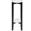 imageKate and Laurel Moxley Transitional Round Tiered Side Table with Natural Marble and Solid Mango Wood Tabletops for Living Room Decor 11x11x25 Walnut BrownGoldBlack