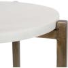 imageKate and Laurel Moxley Transitional Round Tiered Side Table with Natural Marble and Solid Mango Wood Tabletops for Living Room Decor 11x11x25 Walnut BrownGoldGold