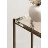 imageKate and Laurel Aguilar Modern Glam Slim Side Table 12 x 7 x 22 White Marble and Gold Decorative Narrow End Table for Use as Skinny Bedroom Nightstand or Living Room Mini TableGold