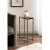 imageKate and Laurel Aguilar Modern Glam Slim Side Table 12 x 7 x 22 White Marble and Gold Decorative Narrow End Table for Use as Skinny Bedroom Nightstand or Living Room Mini TableGold