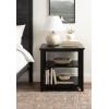 imageKate and Laurel Broadbridge Modern Tiered Rectangle Side Table 23 x 18 x 24 Light Natural Transtional ThreeTier Wooden Nightstand with Storage for Use as Living Room End TableBlack