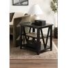 imageKate and Laurel Broadbridge Modern Tiered Rectangle Side Table 23 x 18 x 24 Light Natural Transtional ThreeTier Wooden Nightstand with Storage for Use as Living Room End TableBlack
