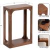 imageKate and Laurel Dahl Modern Slatted Wooden Slim Side Table 16 x 8 x 24 Natural Wood Transitional Wood Narrow End Table for Use as Living Room Plant Stand or Small Bedroom NightstandWalnut Brown