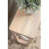 imageKate and Laurel Dahl Modern Slatted Wooden Slim Side Table 16 x 8 x 24 Natural Wood Transitional Wood Narrow End Table for Use as Living Room Plant Stand or Small Bedroom NightstandWhite