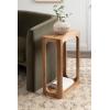 imageKate and Laurel Dahl Modern Slatted Wooden Slim Side Table 16 x 8 x 24 Natural Wood Transitional Wood Narrow End Table for Use as Living Room Plant Stand or Small Bedroom NightstandNatural