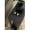 imageKate and Laurel Dahl Modern Slatted Wooden Slim Side Table 16 x 8 x 24 Natural Wood Transitional Wood Narrow End Table for Use as Living Room Plant Stand or Small Bedroom NightstandBlack